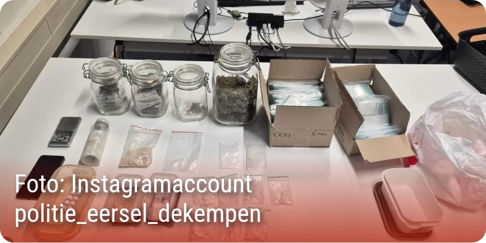 Drugs aangetroffen in woning in Hapert