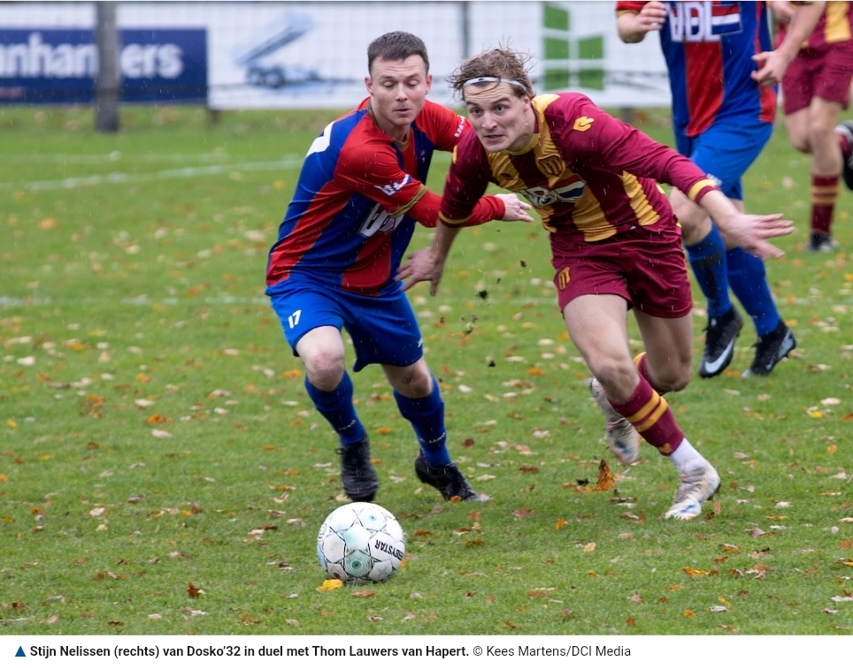 Topscorer Dosko’32 beslist ondanks blessure topper tegen Hapert: ‘Durfde het risico wel te nemen’