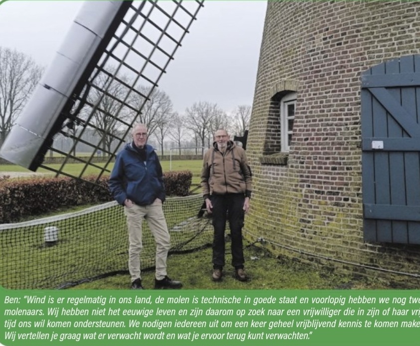 Als ’t kraakt en piept,  is het goed. Hapertse molen zoekt nieuwe molenaar