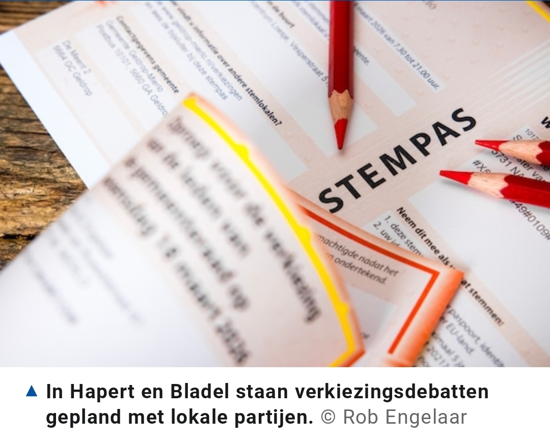 Verkiezingsdebatten in Hapert en Bladel